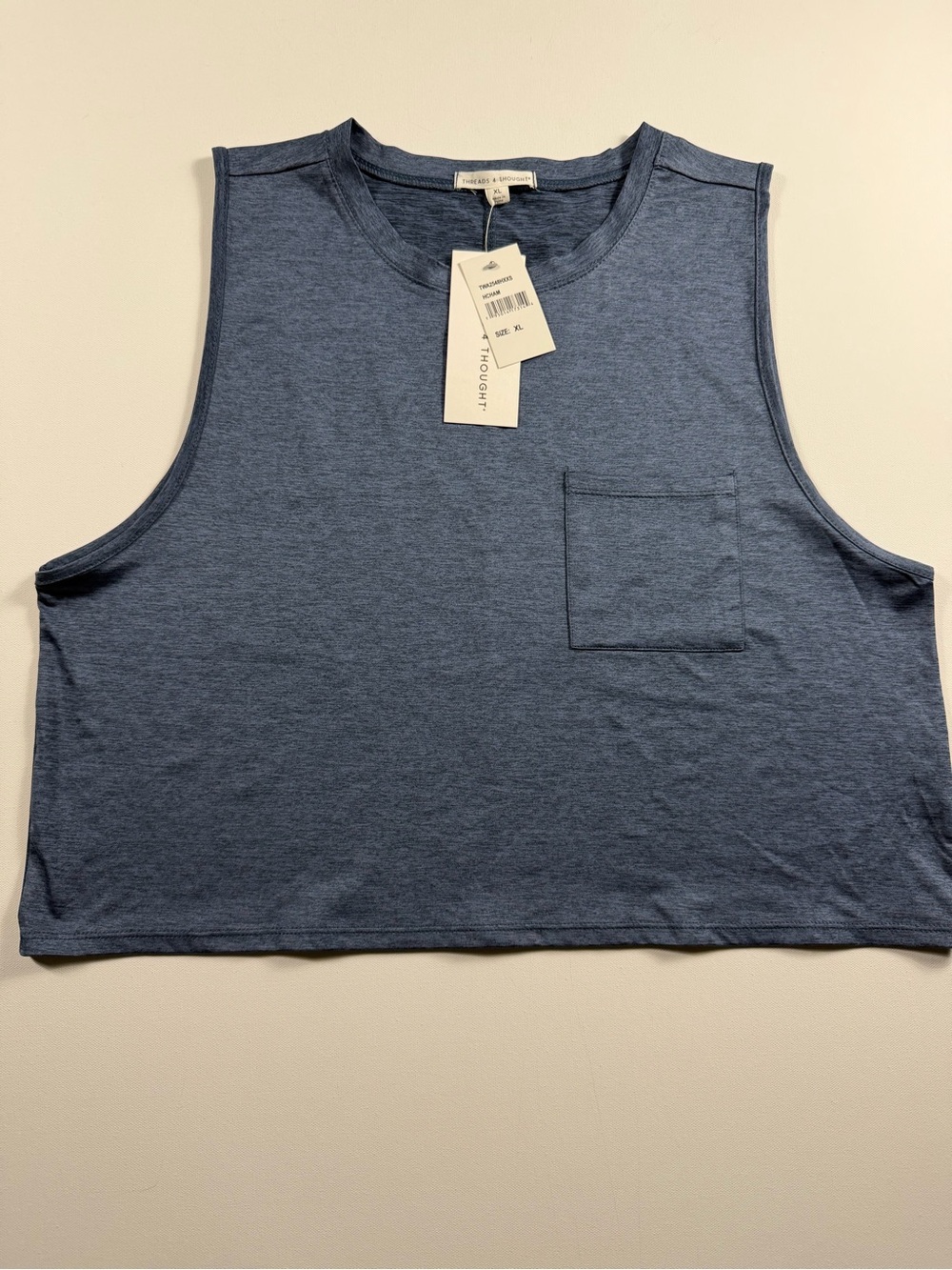 Threads 4 Thought Rochelle Crop Tank XL Blue NWT Athleisure Cropped Muscle Top